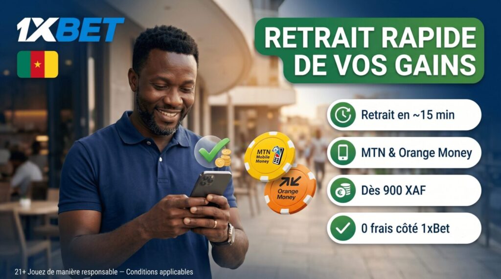 Retrait 1xBet Cameroun